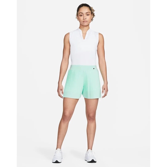 NIKE Women's Dri-FIT Ace Pleated Golf Shorts NWT Mint Foam Tennis Green Skort - Picture 5 of 15